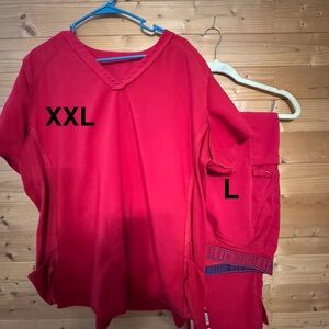 Med Couture Red Scrub Set
